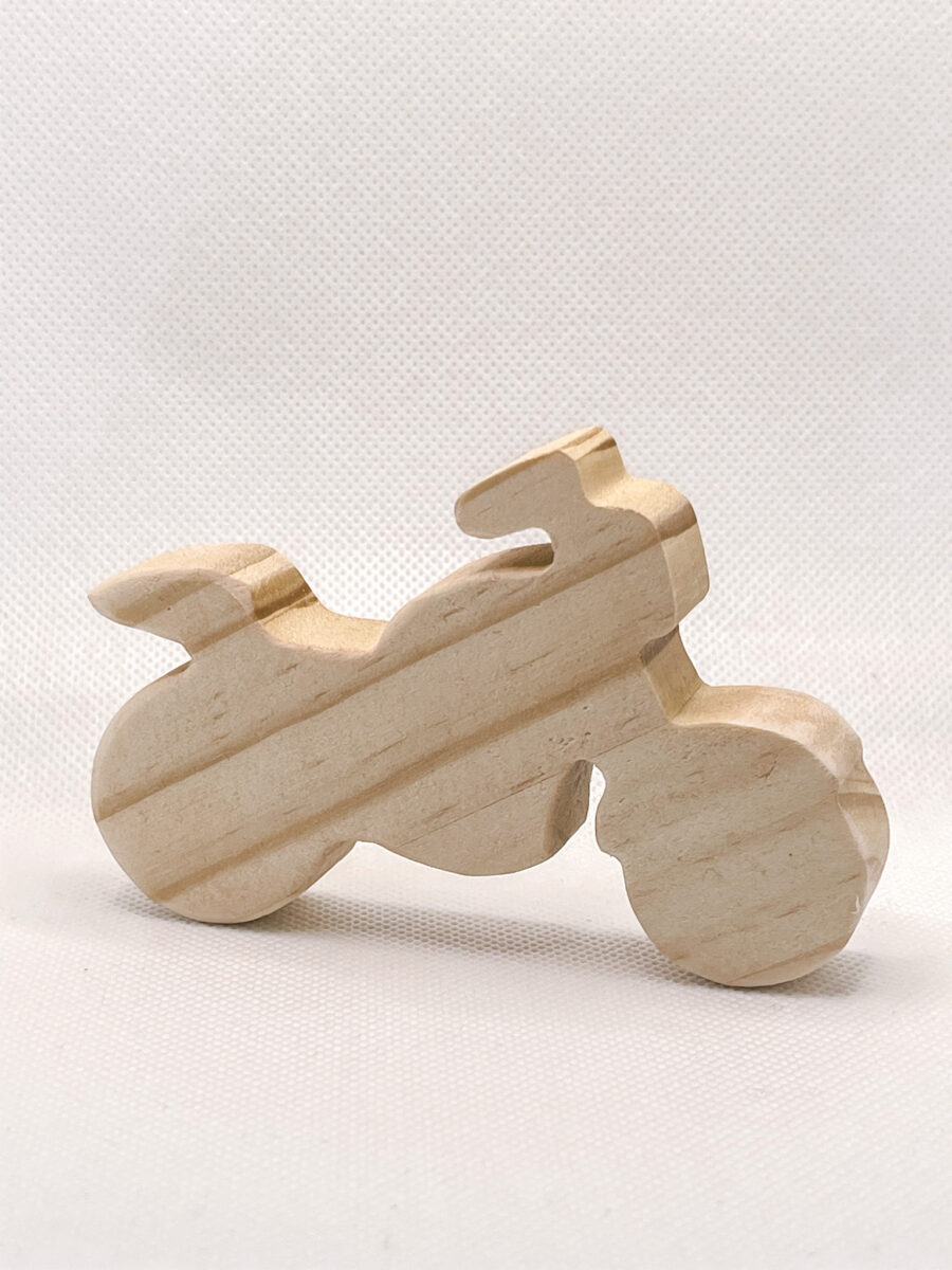 Motocicleta de madera montessori