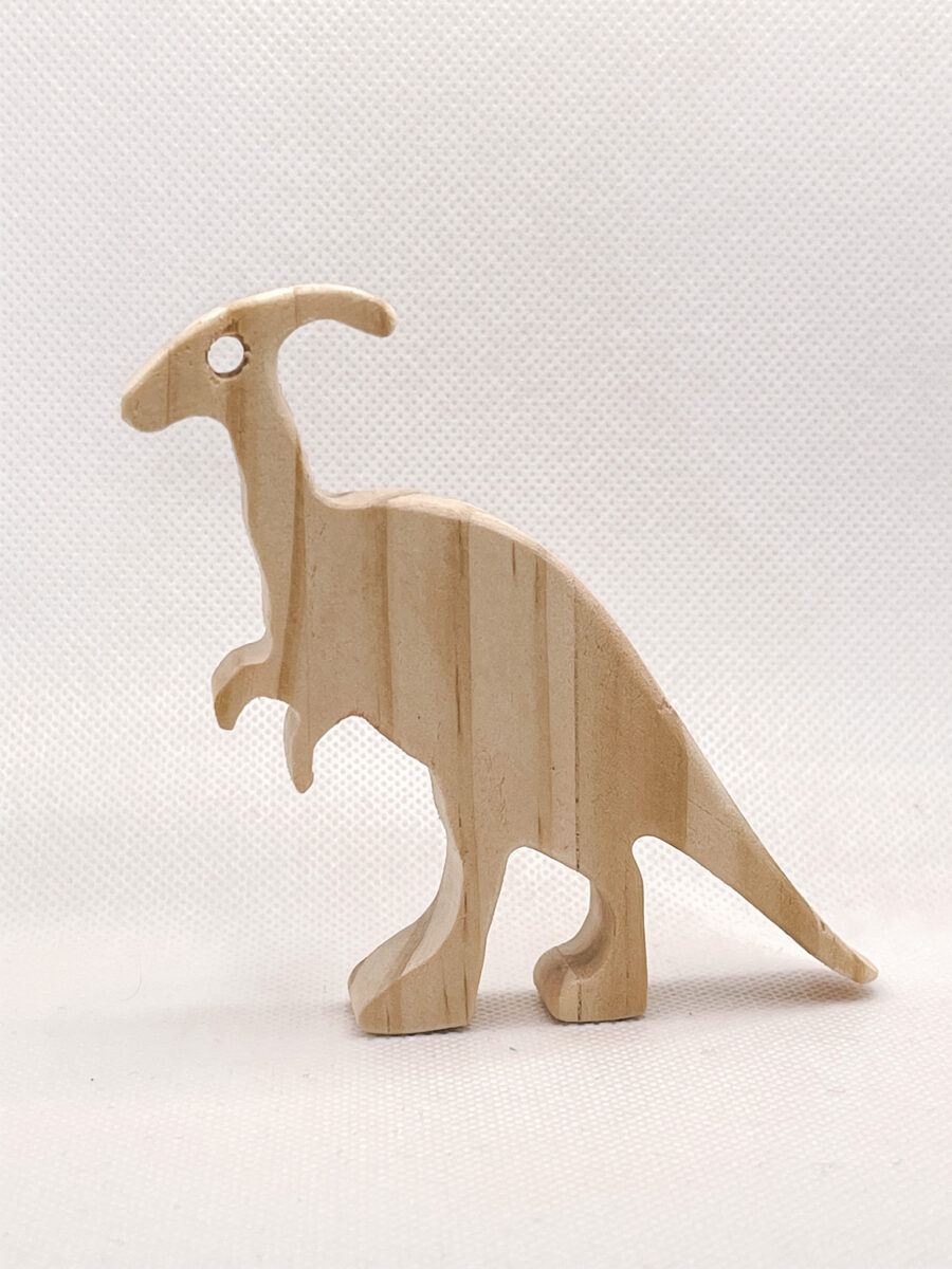 Dinosaurio de madera montessori parasaurio