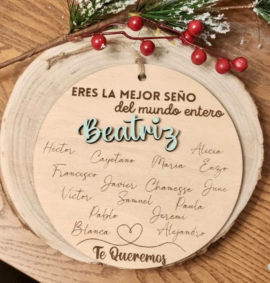 placa personalizada señorita